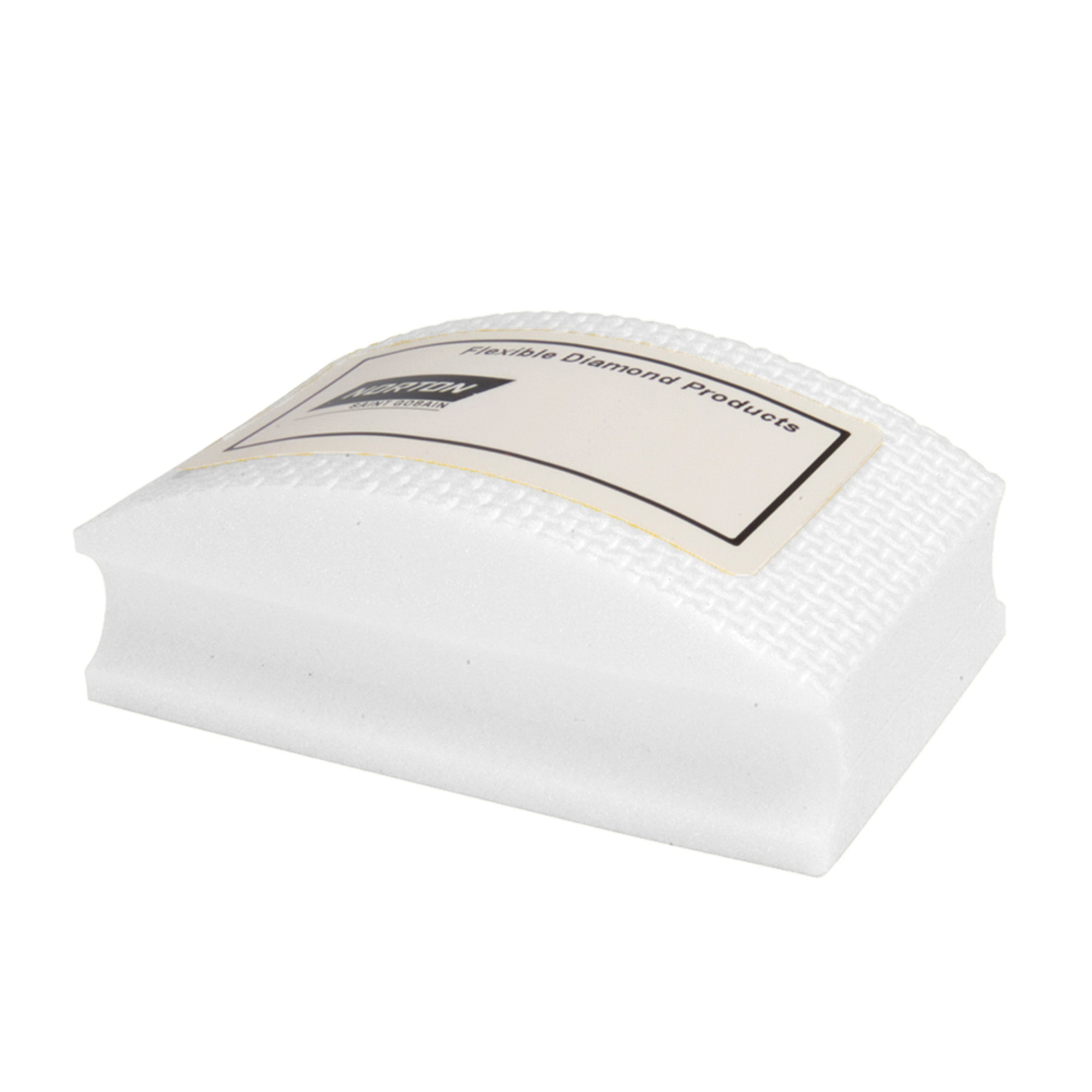 Norton&reg; 66260306363 Flexible Conventional Curved Hand Pad, 2-1/8 in Dia x 1-1/2 in THK, 800 Grit