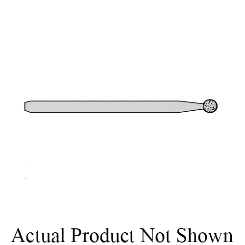 Norton&reg; 66260395444 Electroplated Mounted Contour Tool, BE6CD Ball End/Spherical Point, 3/16 in Dia, 1/8 in Dia Shank