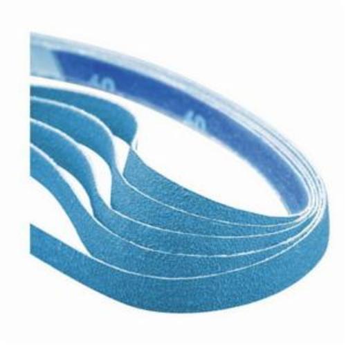 Norton&reg; BlueFire&reg; 66623373766 R823P File Coated Abrasive Belt, 3/4 in W x 20-1/2 in L, 80 Grit, Coarse Grade, Zirconia Alumina Abrasive, Polyester Backing