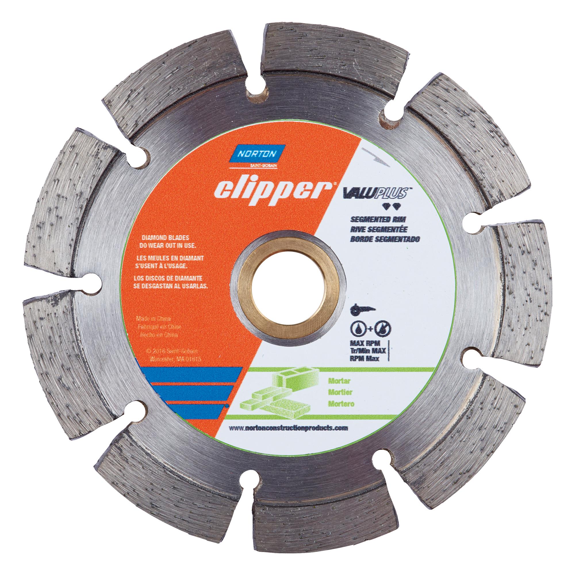 Norton&reg; 70184684020 General Purpose Diamond Blade, 4 in Dia Blade, 5/8/7/8 in Arbor/Shank