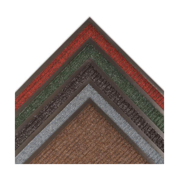 NoTrax&reg; 109-4X6 Brush-Step&reg; 109 Lightweight Entrance Mat, 6 ft L x 4 ft W x 3/8 in THK, Double Ribbed High/Low Surface Pattern, Resists: Abrasion, Indoor