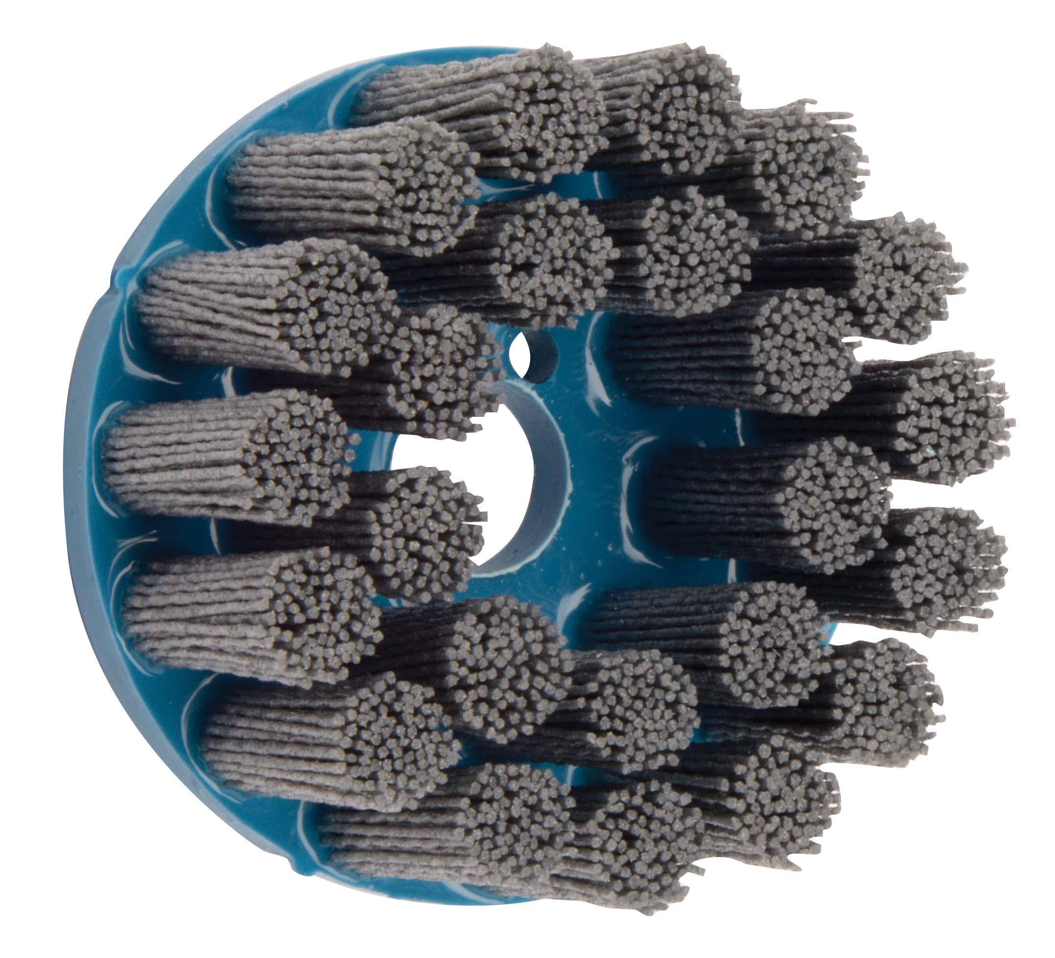 Nylox&reg; 21128 Power Tube Brush, 3/8 in Dia x 2 in L, 5 in OAL, 0.022 in Dia Filament/Wire, Nylon/Silicon Carbide Fill