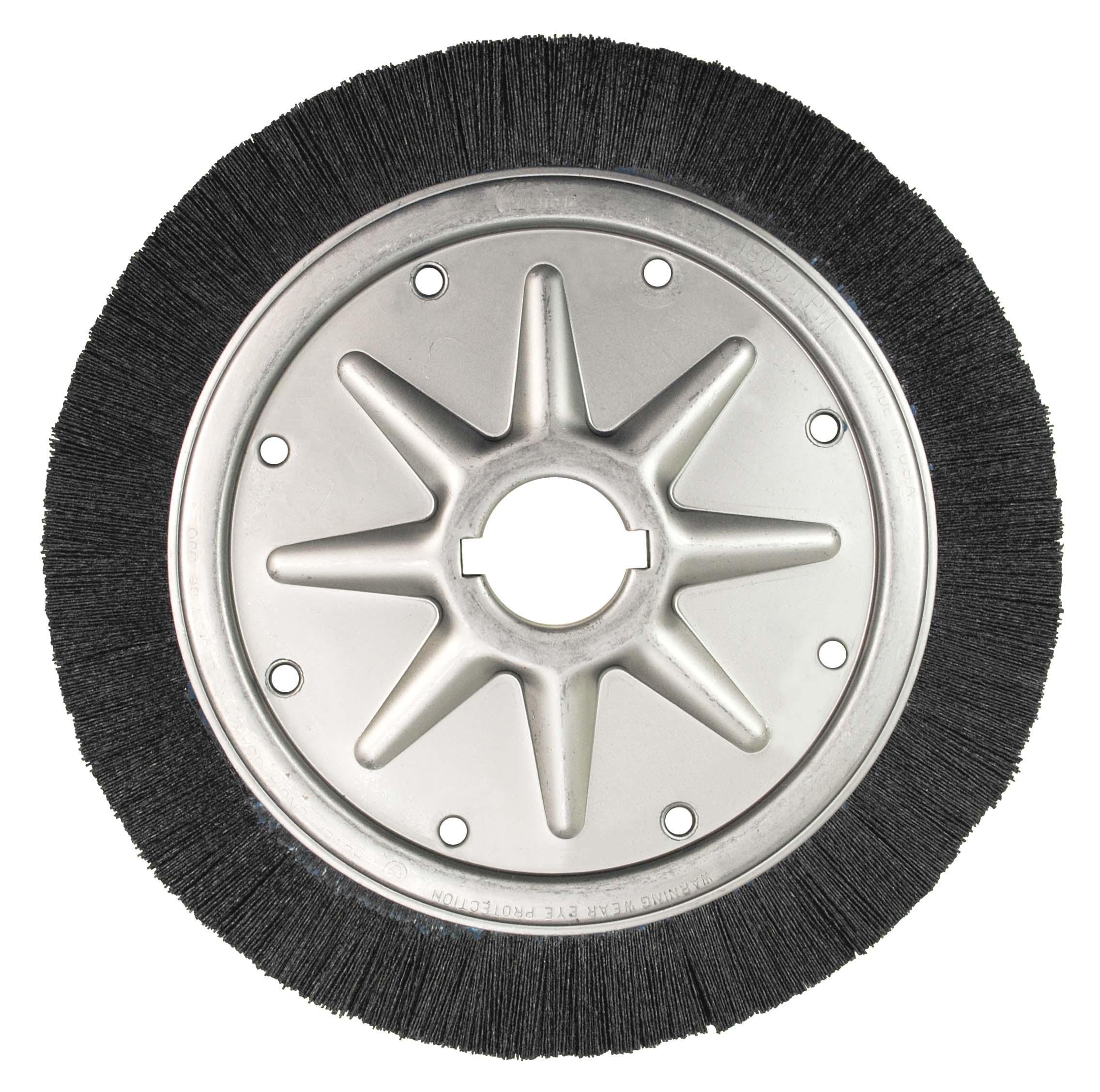 Bore-Rx&trade; 17206 Crosshole Wheel Brush, 7/8 in Dia Brush, 3/4 in W Face, 0.026 in Dia Crimped/Round Filament/Wire