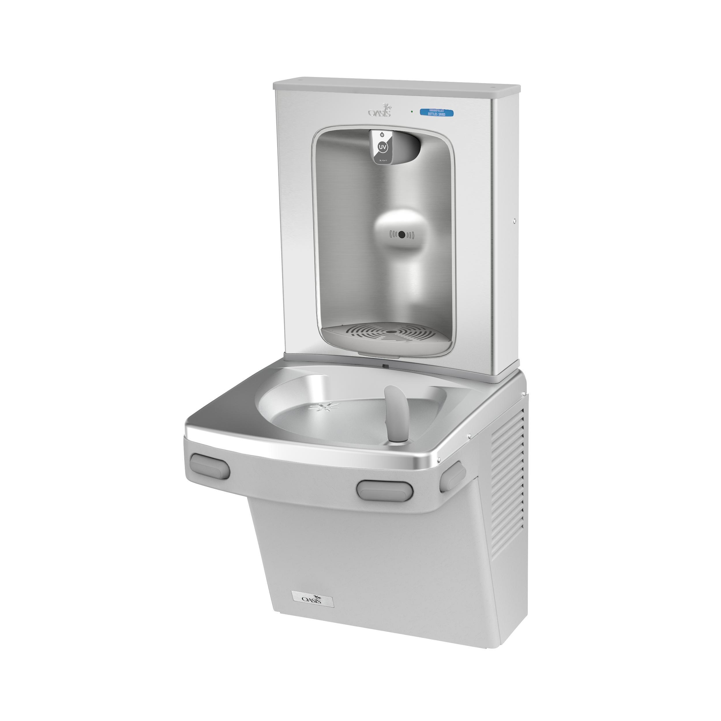 OASIS&reg; 507051 Contactless Refill Station & Drinking Fountain Combo, Electronic Bottle Filler Sensor Operation, Non-Refrigerated Chilling, Import