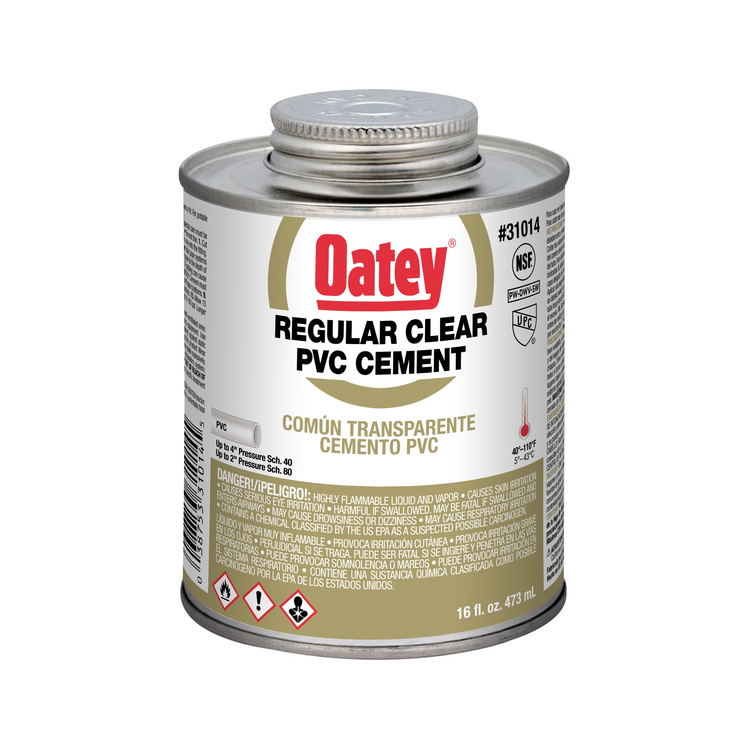 RectorSeal&reg; Gene&trade; 404L 55904 Low VOC Regular Body Solvent Cement, 1 pt Container, Clear