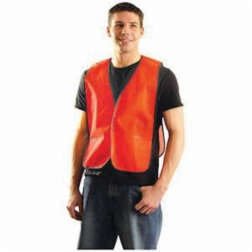 OccuNomix OK-1 OK-ODOTMZ-L 2-Tone Premium Safety Vest, L, Hi-Viz Orange, Polyester Mesh, Zipper Closure, 5 Pockets, ANSI Class: Class 2