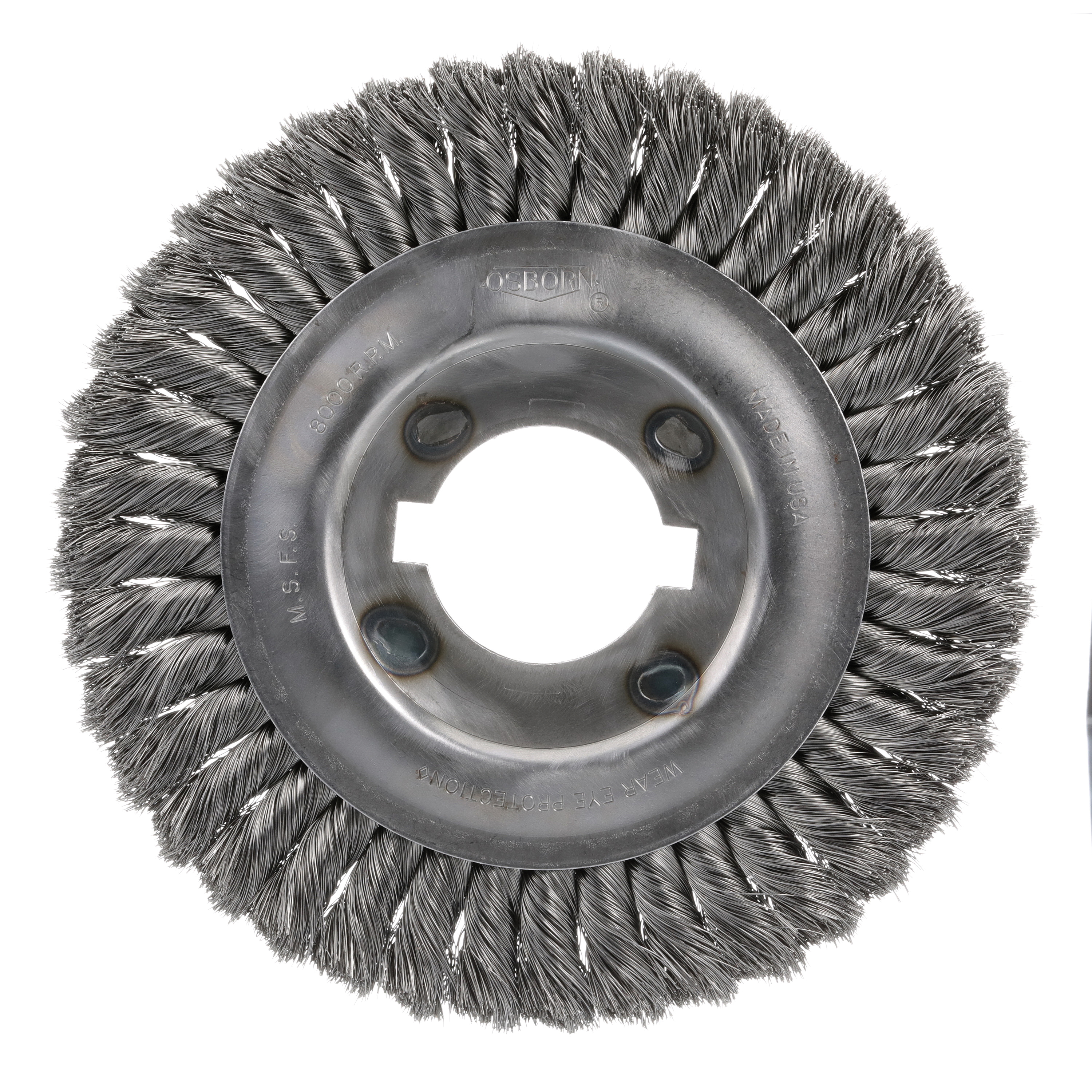 Polyflex&reg; 35315 Conflex Encapsulated Wheel Brush, 3 in Dia Brush, 1/4 in W Face, 0.0118 in Dia Crimped Filament/Wire
