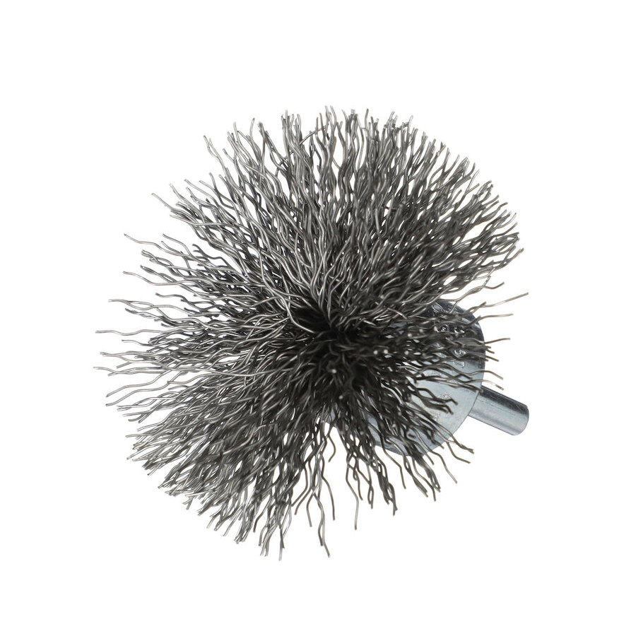 Osborn 0003001800 End Brush, 1 in Dia Brush, Full Cable Twist Knot, 0.02 in Dia Filament/Wire, AB Carbon Steel Fill, 1 in L Trim