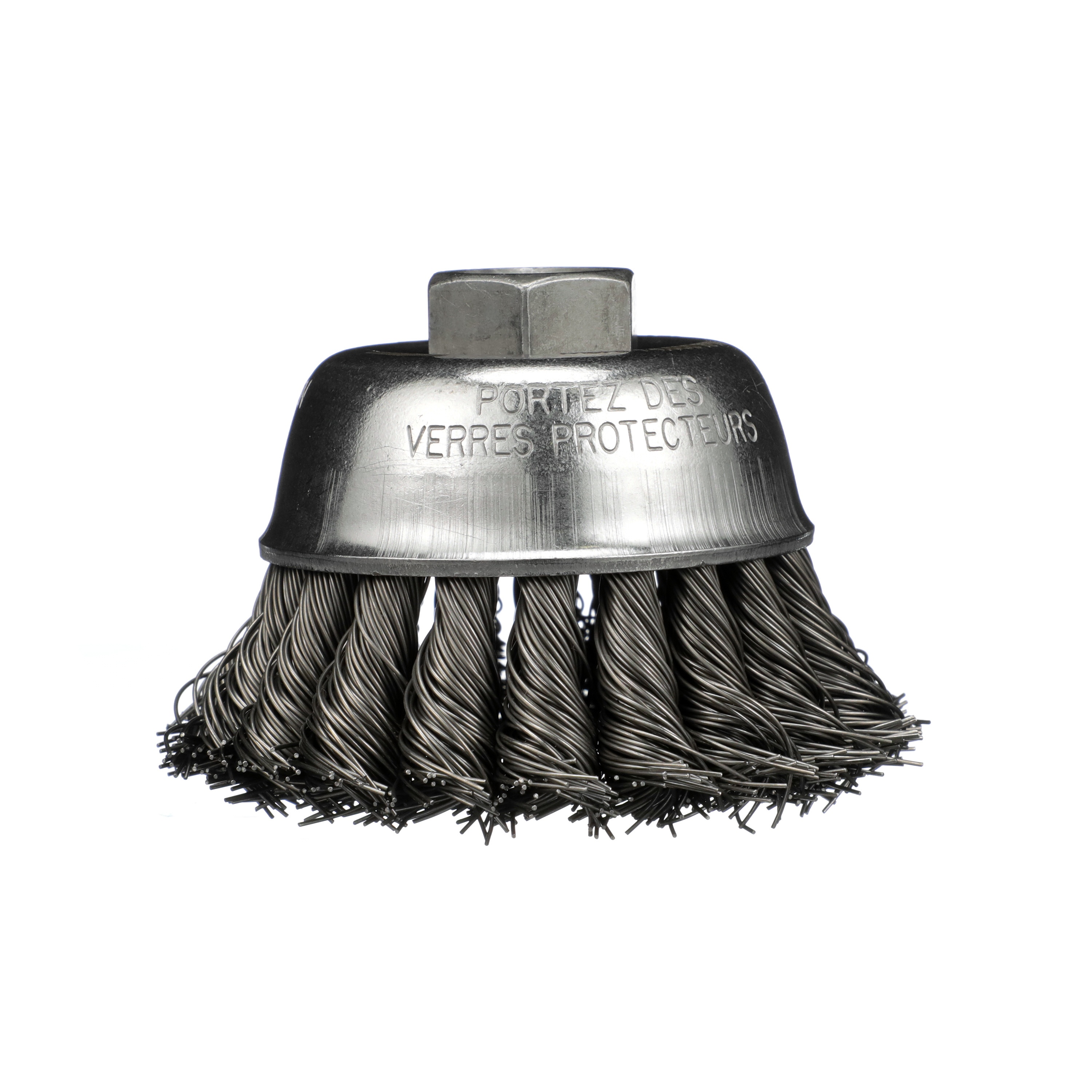 Weiler&reg; 26094 Miniature Stem Mounted Cup Brush, 9/16 in Dia Brush, Soft Hair Fill