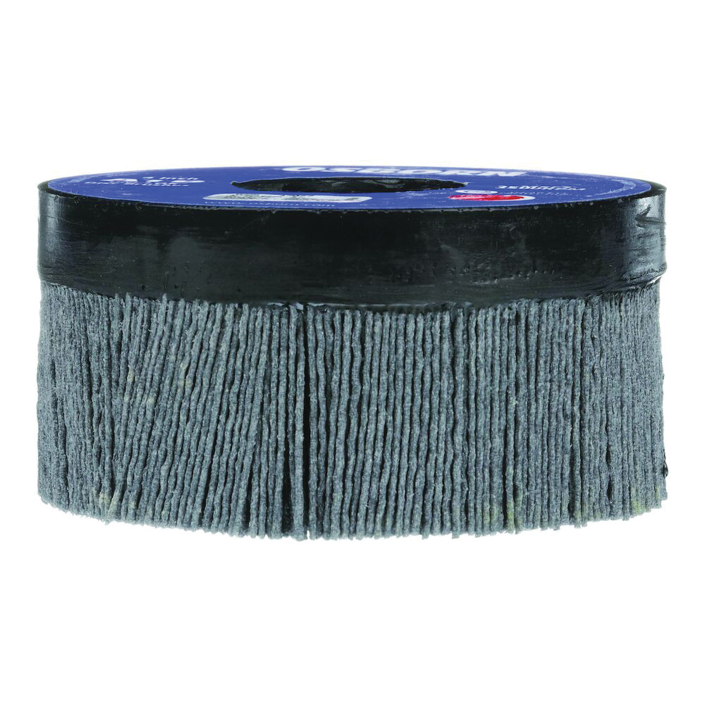 Osborn ATB&trade; Uni-Lok&reg; 0004702100 Crimped Round Disc Brush, 3 in Dia Brush, 7/8 in Center Hole, 0.04 in Dia Filament/Wire, Silicon Carbide Fill