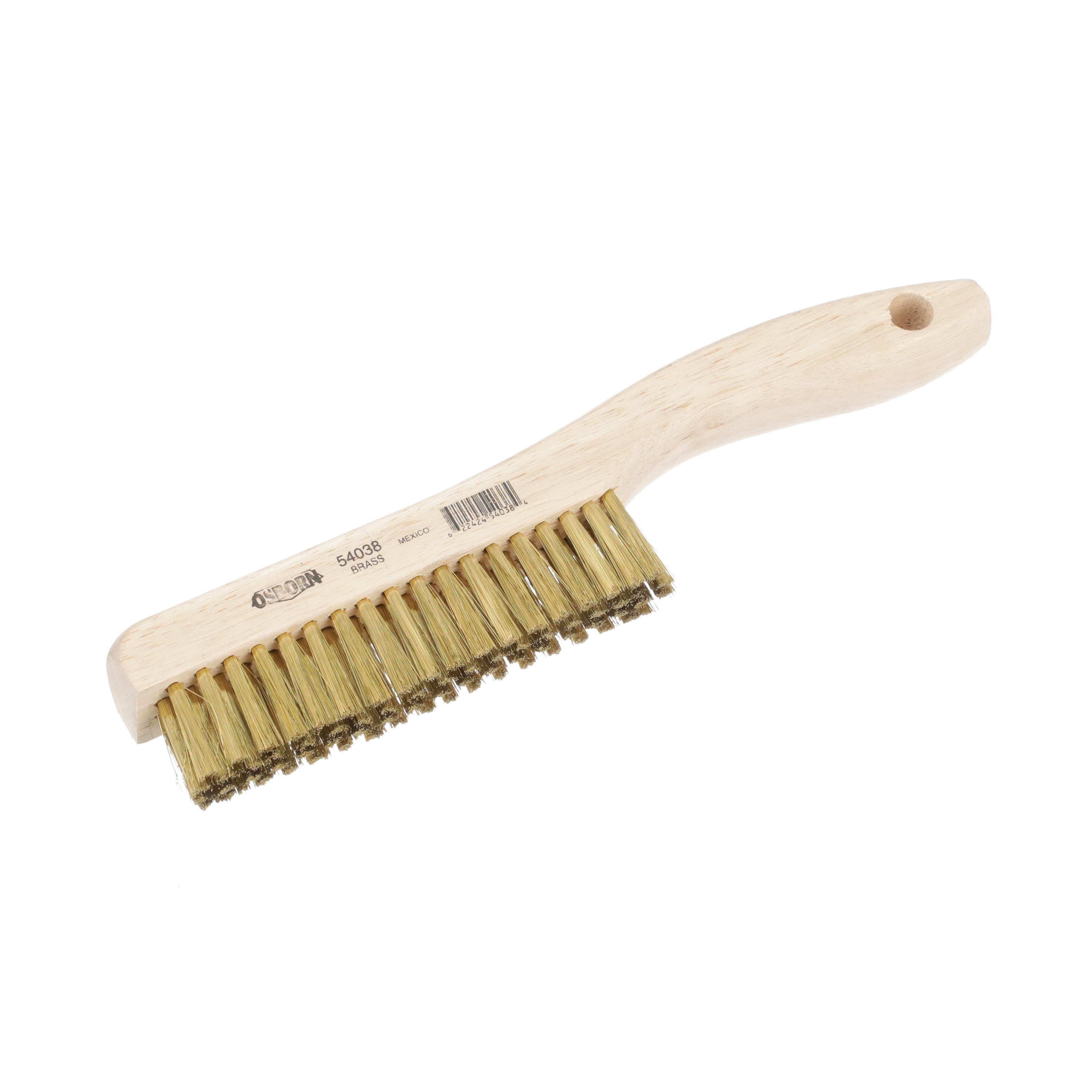 Osborn 0005404800 Small Scratch Brush, 1-7/16 in L Brush, 7/16 in W Block, 7-3/4 in OAL, 7/16 in L Steel Trim