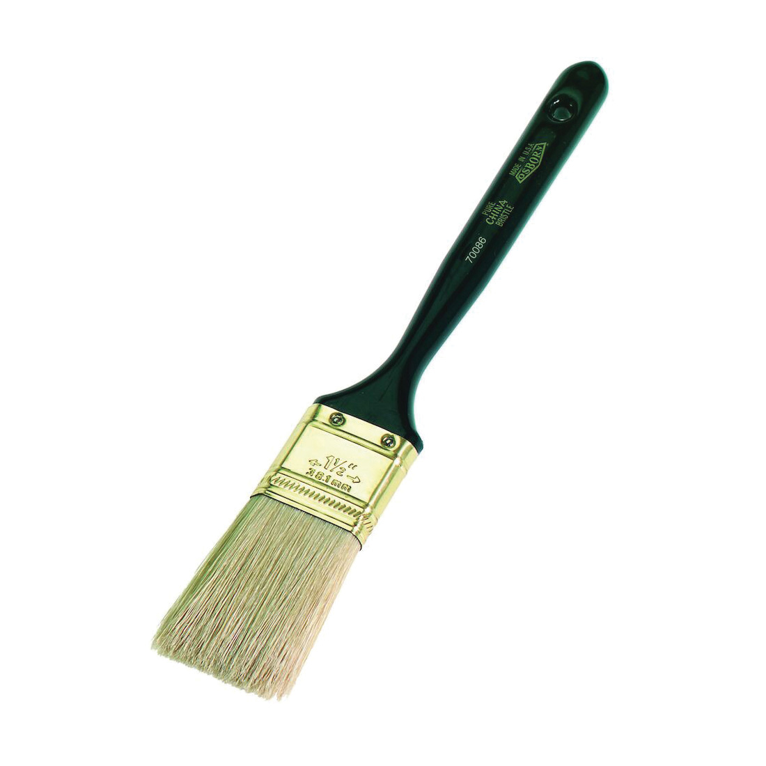 Osborn 0007007000 Varnish Brush, 2 in W China Bristle Brush, Plastic Handle, Enamels, Epoxy Coating, Oil Paints, Shellacs, Stains