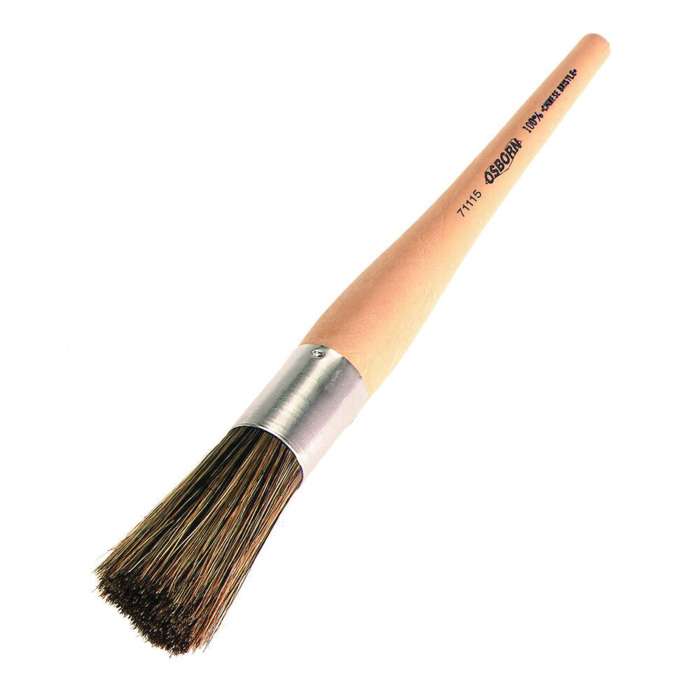 Osborn 0007110500 Varnish Brush, 4 in W Mixed Polyester/Bristle Brush, Plastic Handle, Oil Based Paints
