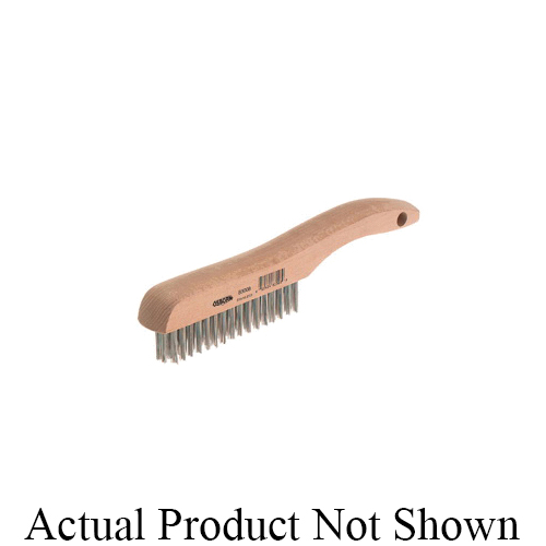 Osborn 0008401000 Economy Scratch Brush, 4-3/4 in L x 1-1/16 in W Brush, 10 in OAL, 1-1/8 in L Brass Trim