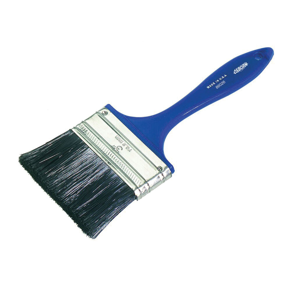 Osborn 0008602200 Economy Grade Paint Brush, 1 in Polyester Brush, Plastic Handle, Oil Based Paints
