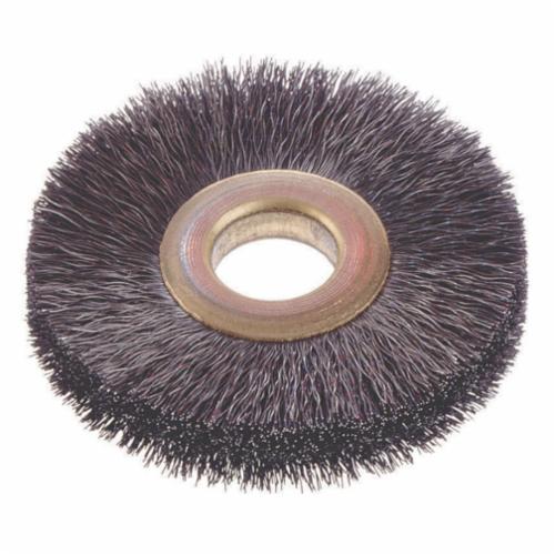 Roughneck® 08766 Narrow Face Root Pass Wheel Brush, 6 in Dia Brush, 3/16 in W Face, 0.02 in Dia Filament/Wire Stringer Bead Knot Filament/Wire, 5/8-11 Arbor Hole