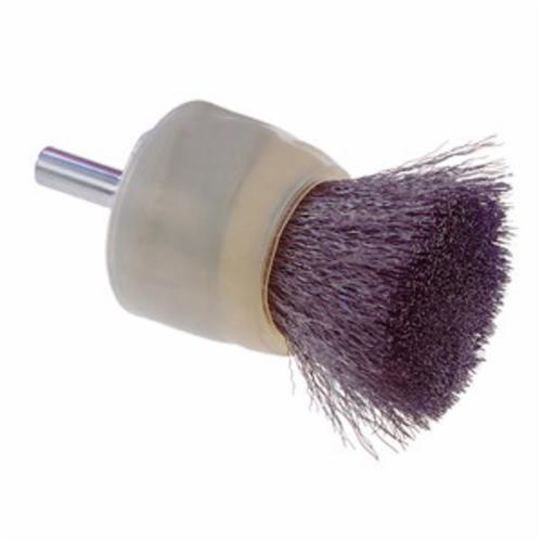 Osborn 0003012100 Scuf-Gard Coated Solid Face End Brush, 3/4 in Dia Brush, Crimped, 0.006 in Dia Filament/Wire, AB Carbon Steel Fill, 1 in L Trim