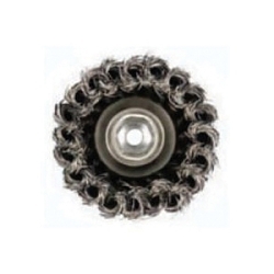 Osborn 0003335500 High Speed Small Grinder Cup Brush With Red Nut, 2-3/4 in Dia Brush, M14 x 2 Arbor Hole, 0.014 in Dia Filament/Wire, Knot, AB Carbon Steel Fill