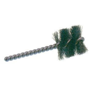 Osborn 0003676000 Crimped Wire Tube Brush, 1-1/2 in Dia x 1 in L, 3-1/2 in OAL, 0.005 in Dia Filament/Wire, Carbon Steel Fill