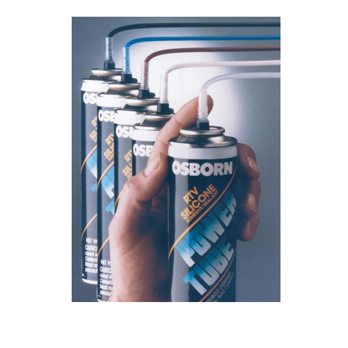 Osborn 0007634000 Watertight RTV Power Tube Sealant, 8 oz Aerosol Tube, Clear, Acetify Base