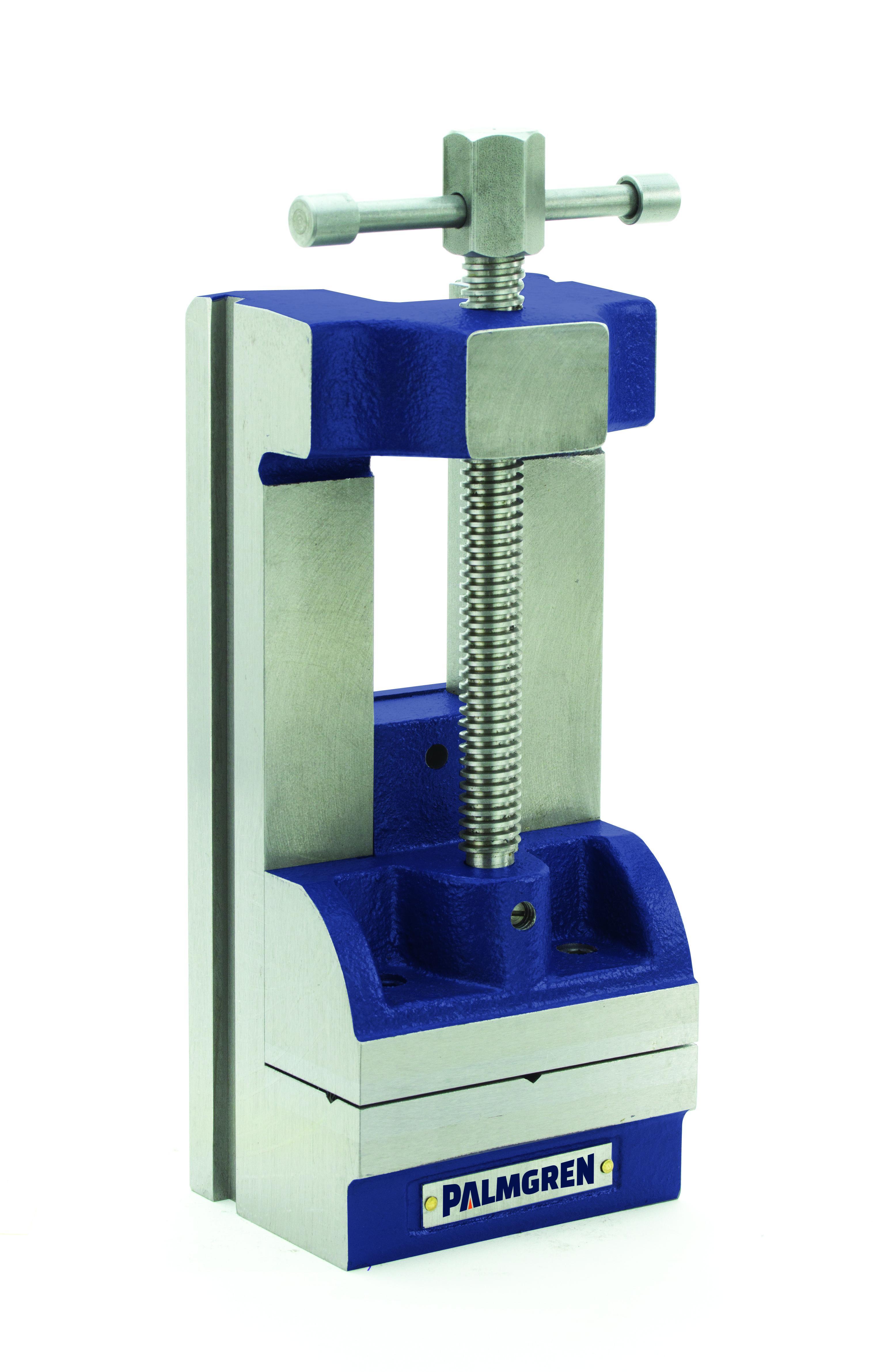 PALMGREN&reg; 9612251 Horizontal Industry Standard Traditional Drill Press Vise, 7-1/2 in L x 2-9/16 in H, 3 in Jaw Opening, Fine Grain Cast Iron