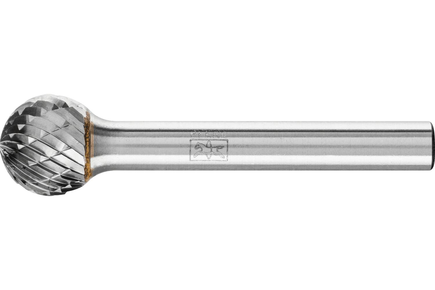 PFERD 21725659 Flame Bur, Flame Head, 1/2 in Dia Head, 1-1/4 in L of Cut, 3 in OAL, ALU Cut