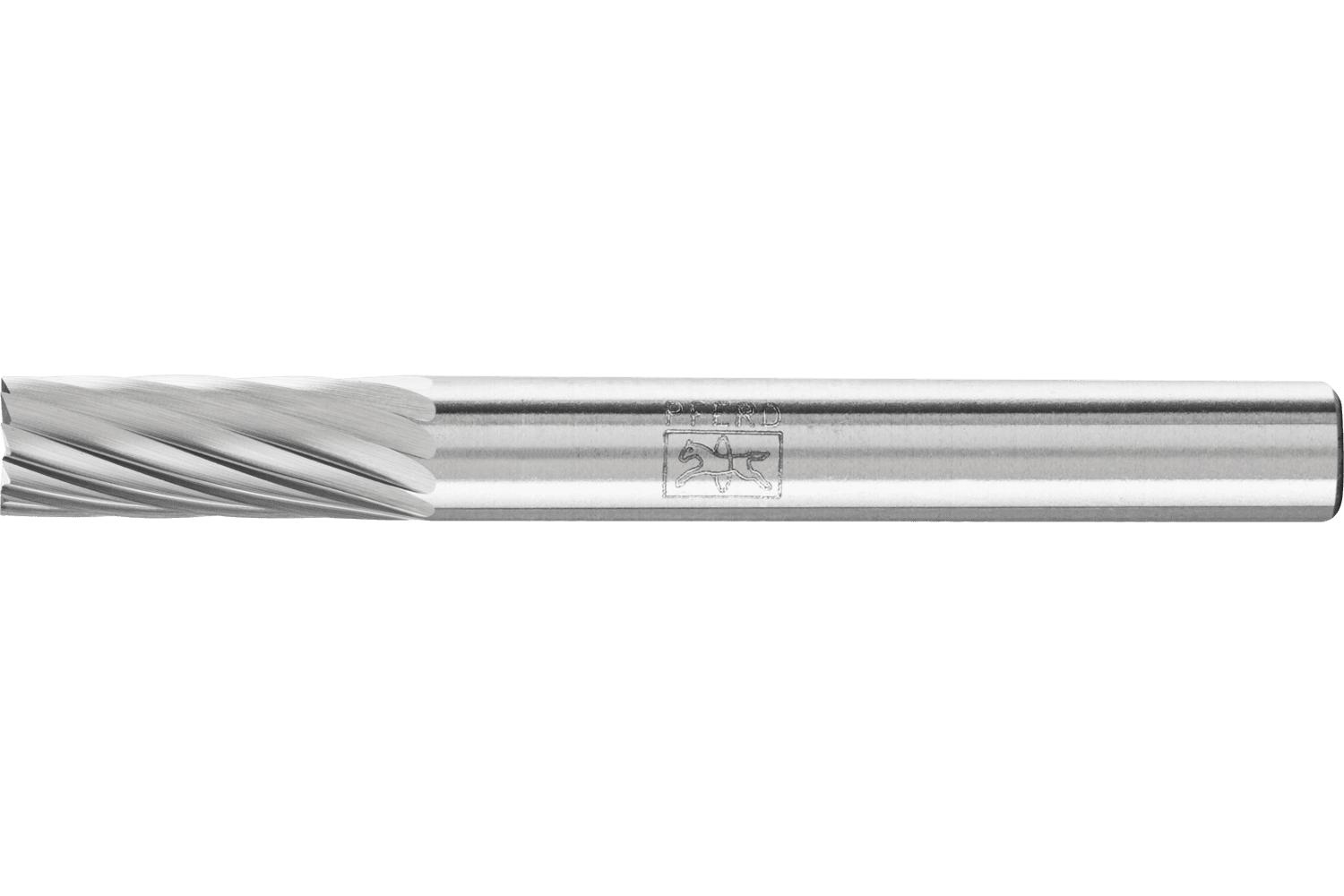 PFERD 21725223 Universal Line Premium Grade Carbide Burr, Pointed End, Cone Head, 1/4 in Dia Head, 1 in L of Cut, 1-15/16 in OAL, Double Cut