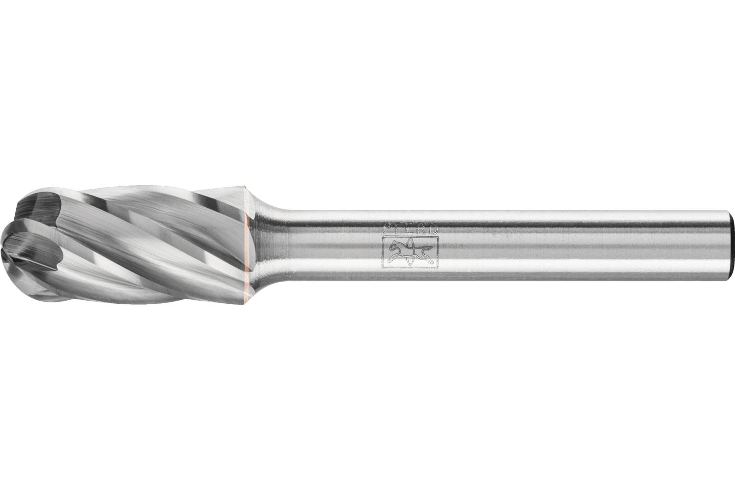 Precision Twist Drill 7466392 PTDPDM-DC Piloted Die Mill Carbide Burr, No End Cut End, Cylindrical Head, 1/4 in Dia Head, 1-1/4 in L of Cut, 3 in OAL, Double Cut