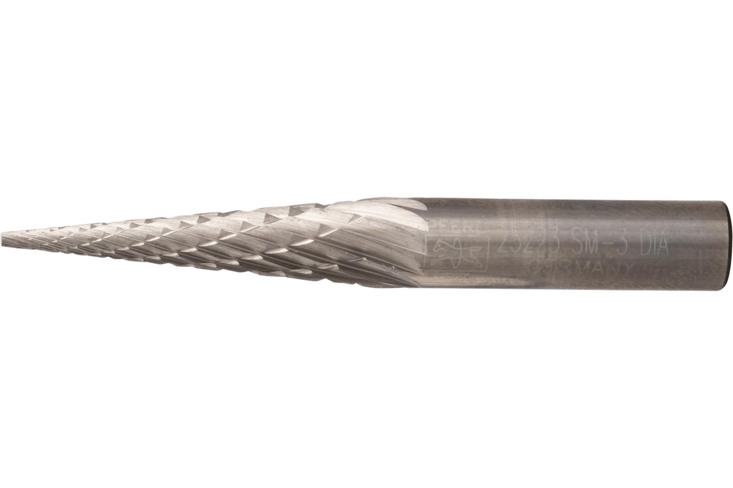 Precision Twist Drill 7466392 PTDPDM-DC Piloted Die Mill Carbide Burr, No End Cut End, Cylindrical Head, 1/4 in Dia Head, 1-1/4 in L of Cut, 3 in OAL, Double Cut