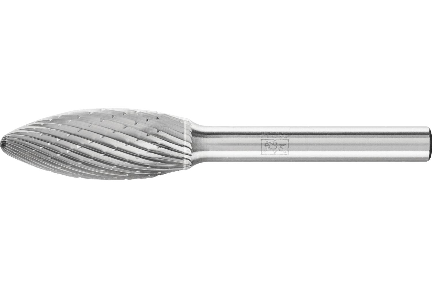 PFERD 21725842 Universal Line Extended Shank Premium Grade Carbide Burr, End Cut End, Cylindrical Head, 3/8 in Dia Head, 3/4 in L of Cut, 6-5/8 in OAL, Double Cut