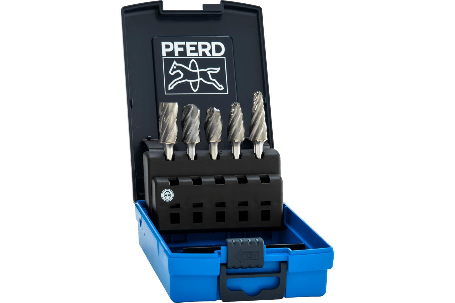 PFERD 21726552 Burr Set, Double Cut, 5 Pieces