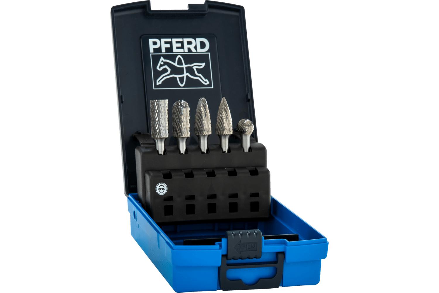 PFERD 21826525 Burr Set, Single Cut, 12 Pieces