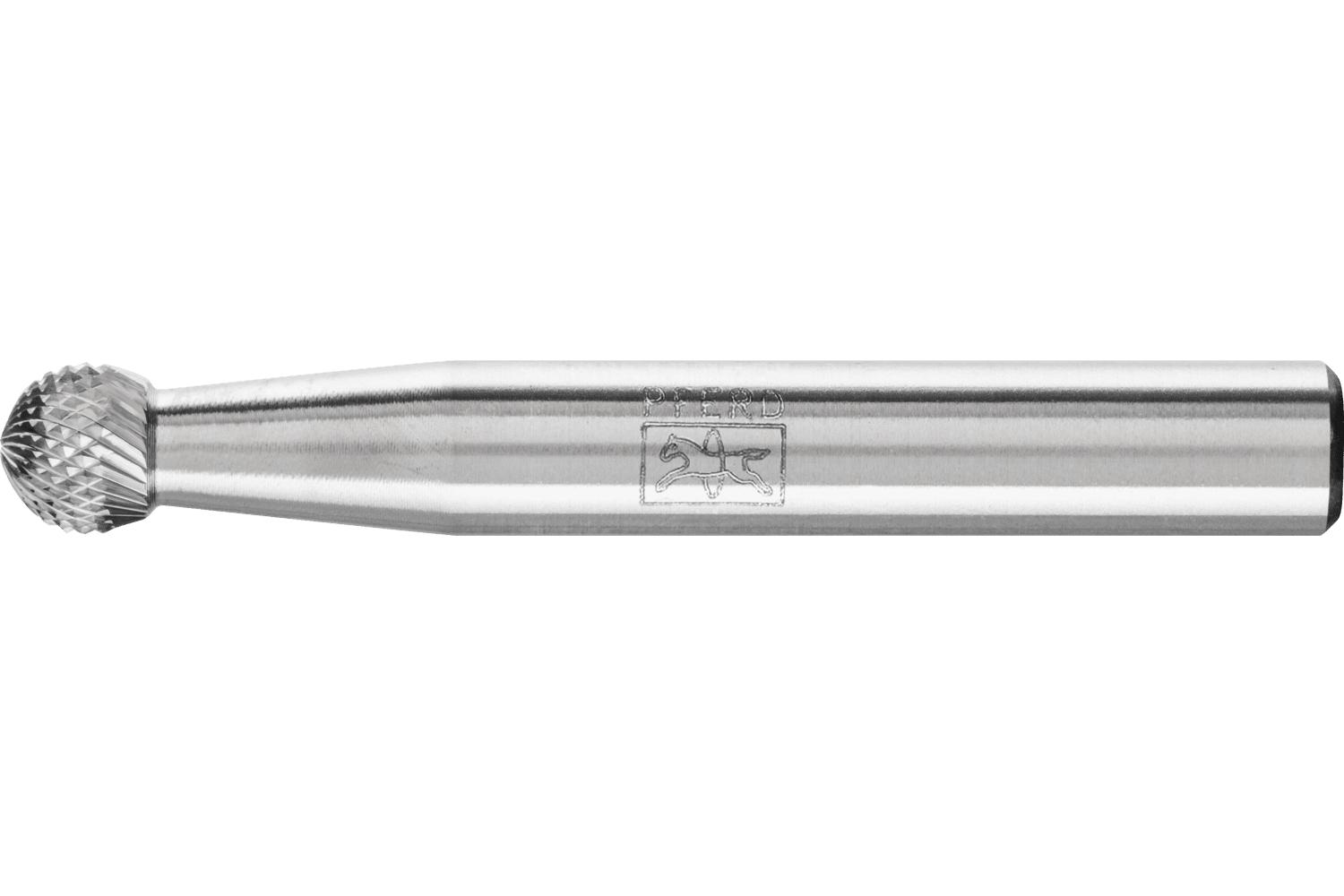 PFERD Edge Hog® 21724429 High Performance Line Carbide Burr, Radius End, Cylindrical Head, 3/8 in Dia Head, 3/4 in L of Cut, 2-1/2 in OAL, Single Cut