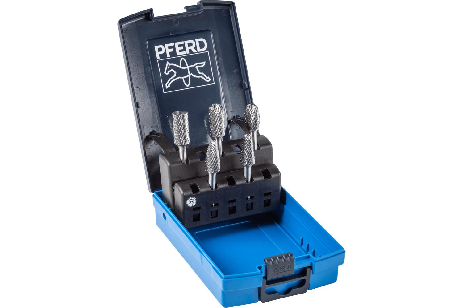PFERD 21726552 Burr Set, Double Cut, 5 Pieces