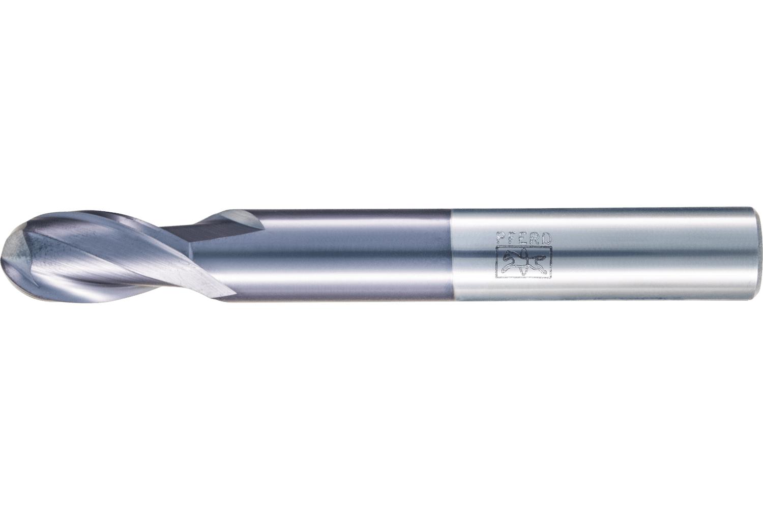 Cleveland&reg; C42202 HD-2B Ball Nose Center Cutting Double End General Purpose End Mill, 5/8 in Dia Cutter, 1-1/8 in Length of Cut, 2 Flutes, 5/8 in Dia Shank, 5 in OAL, Uncoated