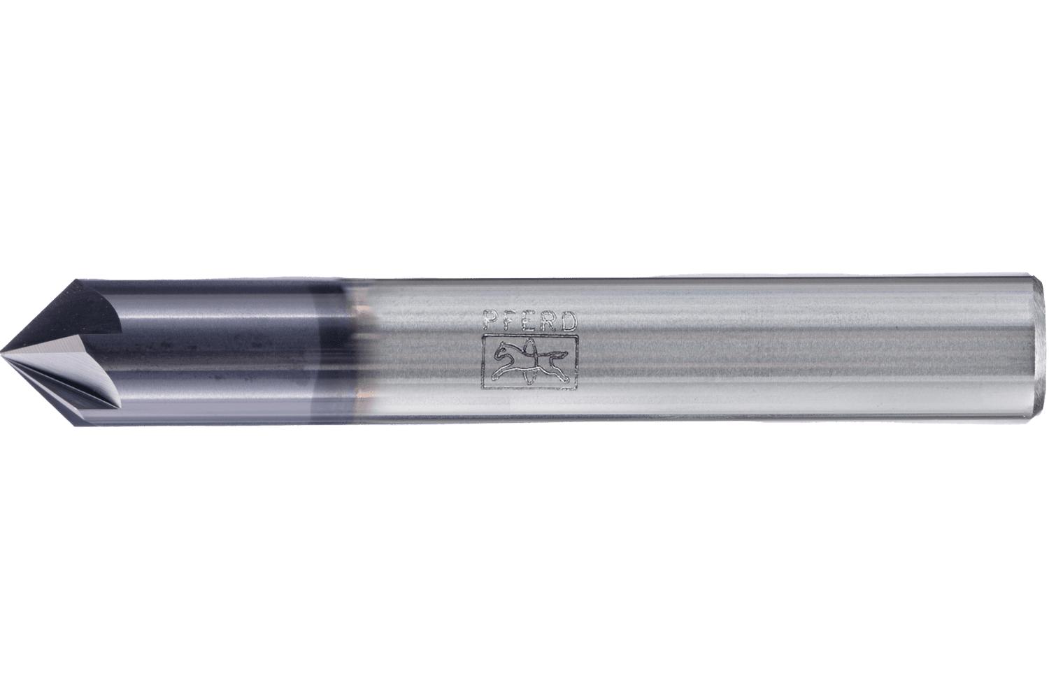 PFERD 23003032 Chamfered End Mill, 1/4 in Dia Cutter, (3) Flutes, 1/4 in Dia Shank, 2.5 in OAL
