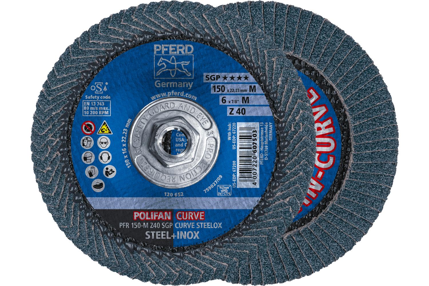 Wolverine&trade; 31353 Fast Cut Coated Abrasive Flap Disc, 4-1/2 in Dia Disc, 120 Grit, Fine Grade, Zirconia Alumina Abrasive, Type 29/Angled Disc
