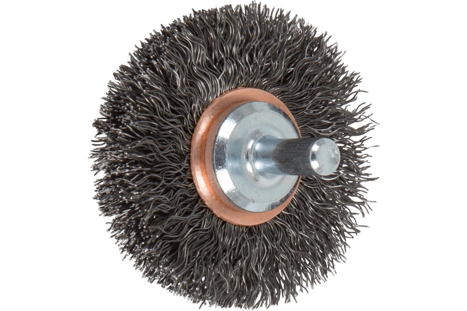 Weiler&reg; 01175 TLN-8 Narrow Face Wheel Brush, 8 in Dia Brush, 3/4 in W Face, 0.014 in Dia Filament/Wire Crimped Filament/Wire, 5/8 in Arbor Hole