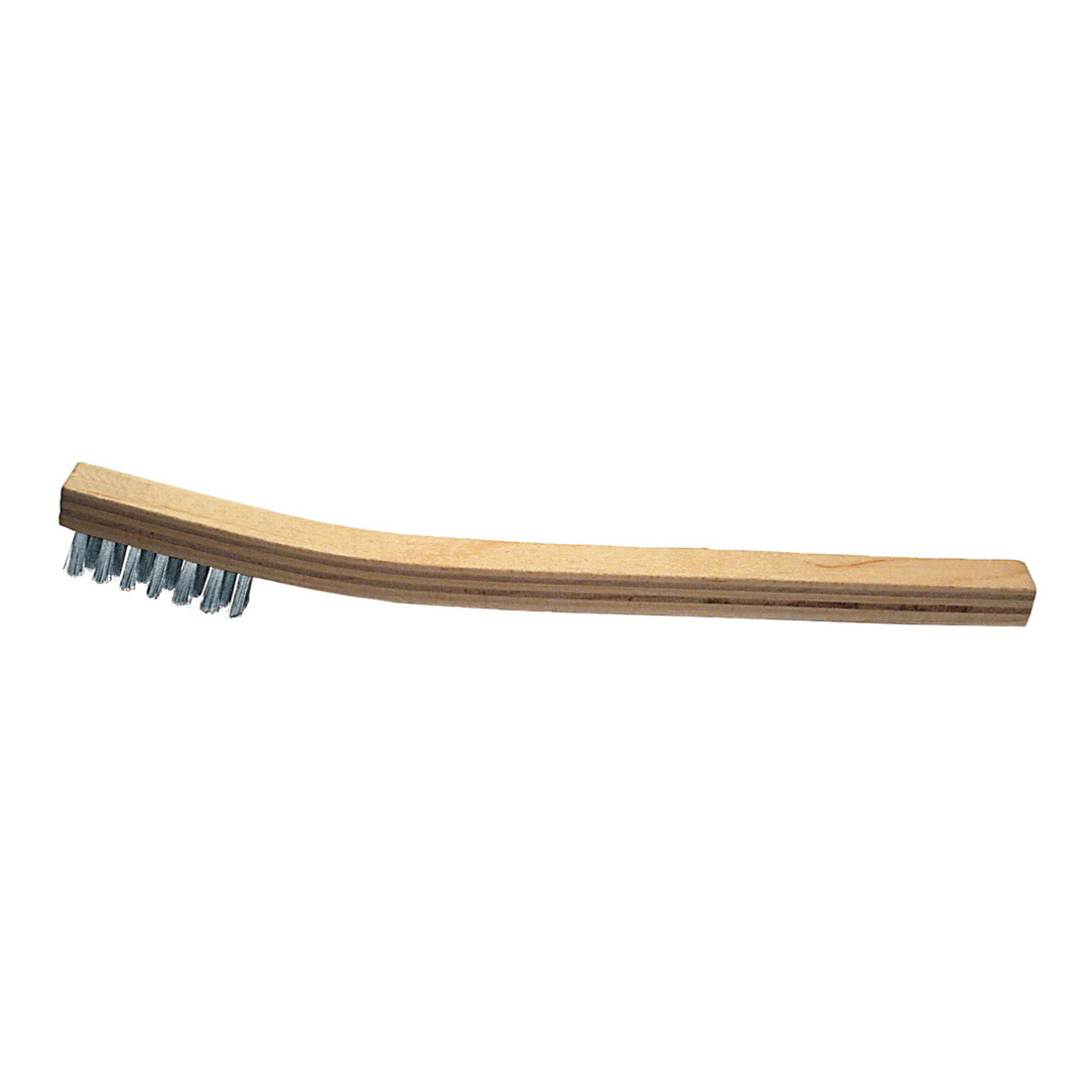 product Weiler® 44075 Small Handle Scratch Brush, 1-3/8 in Brush, 7-1/2 in L x 1/2 in W Block, 1/2 in L Stainless Steel Trim