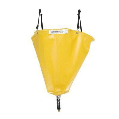 PIG® TLS121-TR Roof Leak Diverter Bucket Kit, 5 ft L x 5 ft W, PVC/Polyester, Translucent, Hanging Straps Mount