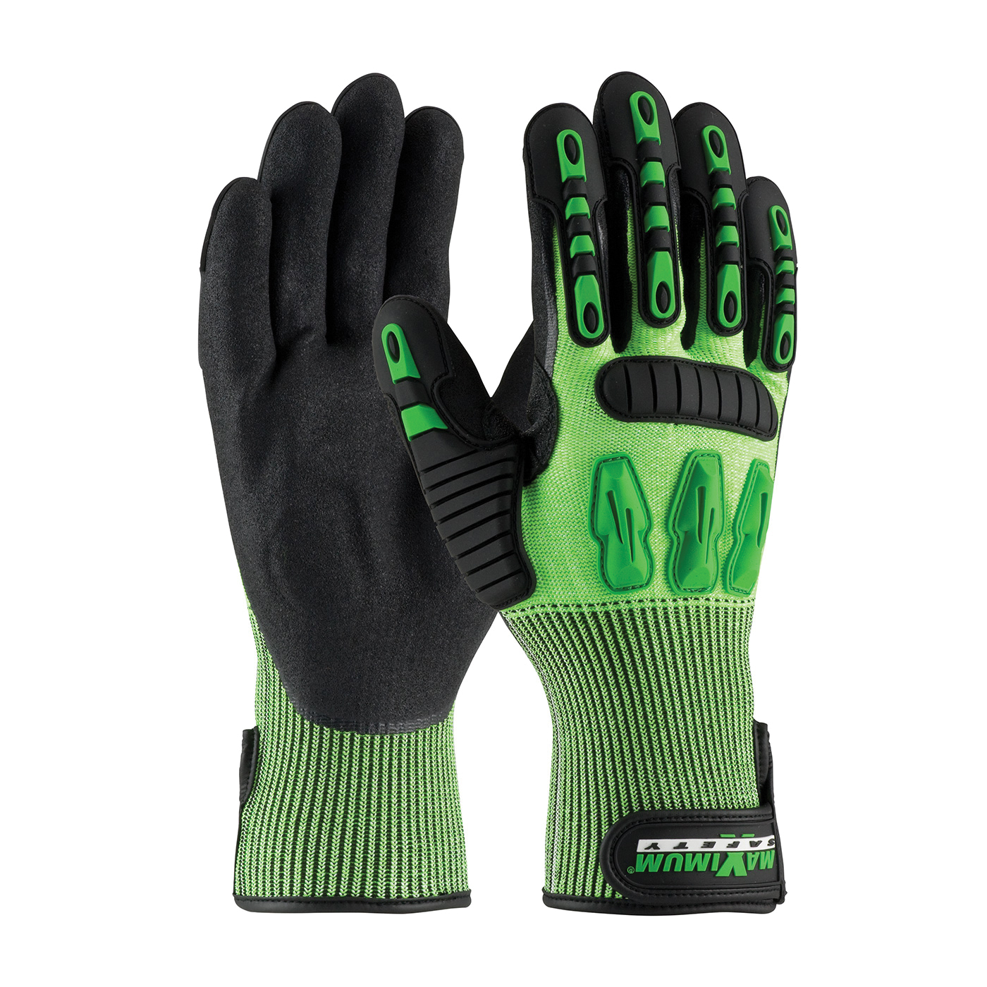 product PIP&reg; 120-4200/L Men's General Purpose Gloves, Leather Palm/Work, L, Goatskin Leather Palm, Leather/Spandex&reg;/Lycra&reg;/Kevlar&reg;, Black/Brown, Hook and Loop Wrist Cuff, Uncoated Coating, Resists: Abrasion, Puncture and Tear, Unlined Lining, Micro Cotton Thumb