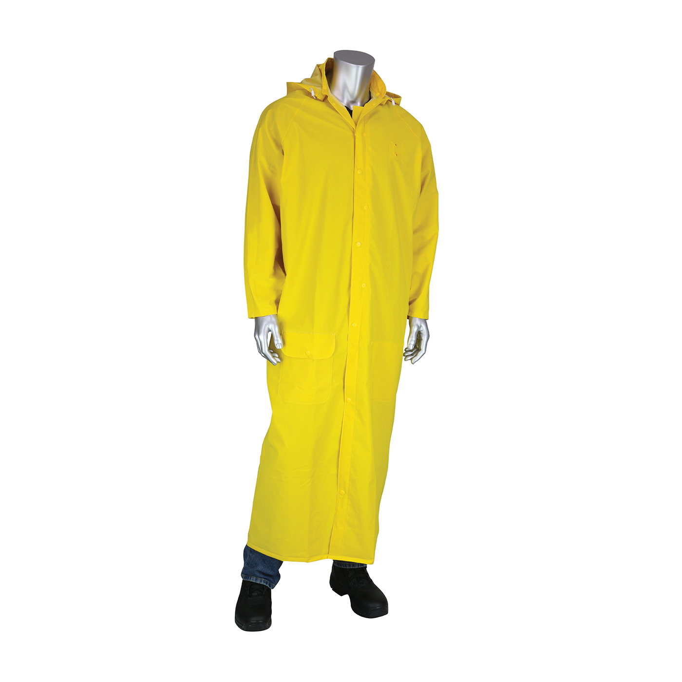 Tingley Safetyflex® J41008.XL High Performance Rain Jacket, Men's, XL, Green, Polyester/PVC, Resists: Many Acids, Oils, Alcohols, Salts and Alkalies, Chemicals, Caustics, Flame and Mildew, ASTM D6413