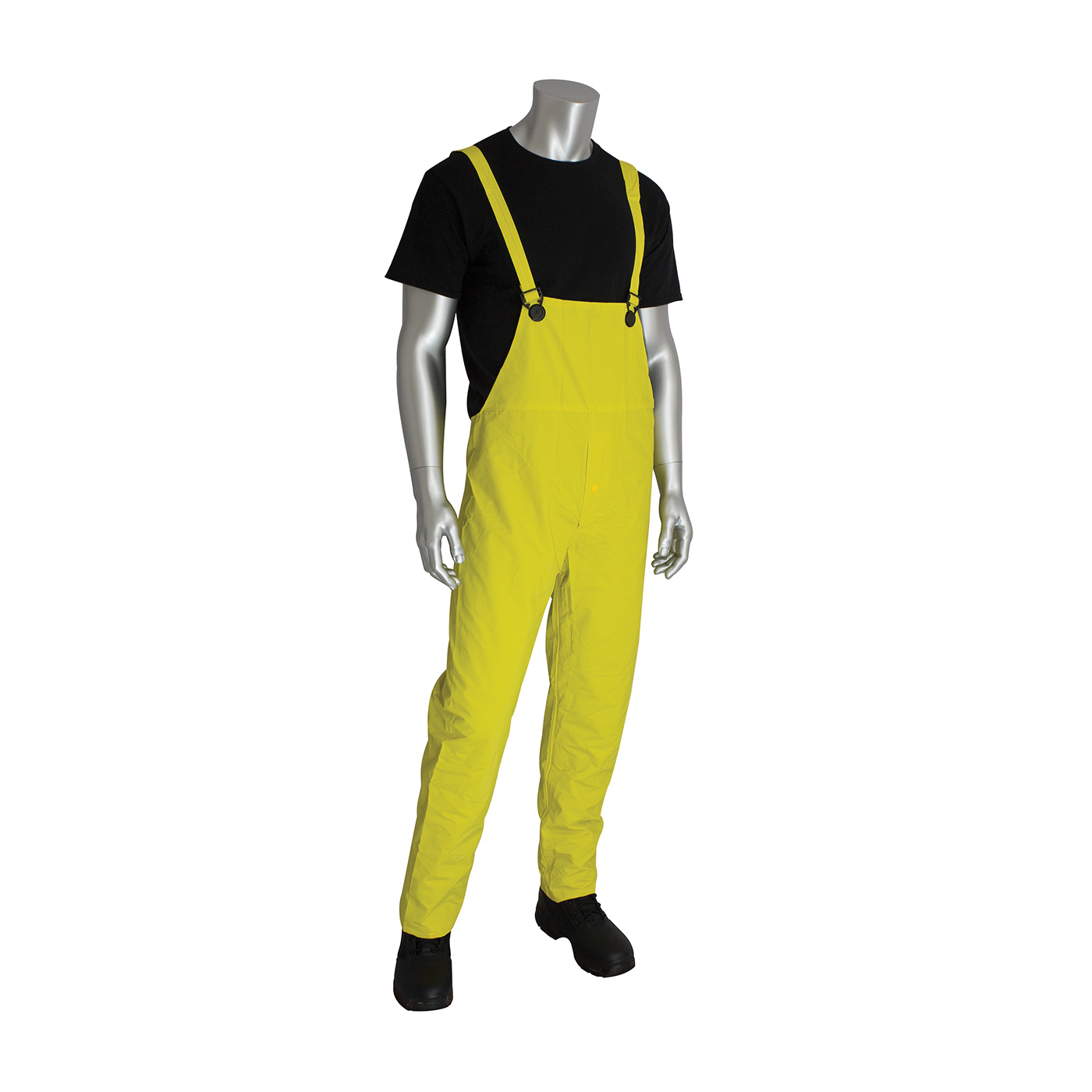 PIP&reg; FALCON&trade; VizPLUS&trade; 353-2001-LY/XL Breathable Heavy Duty Waterproof Rain Bib Pant, XL, Hi-Viz Yellow, Polyester, 31-1/2 in L Inseam
