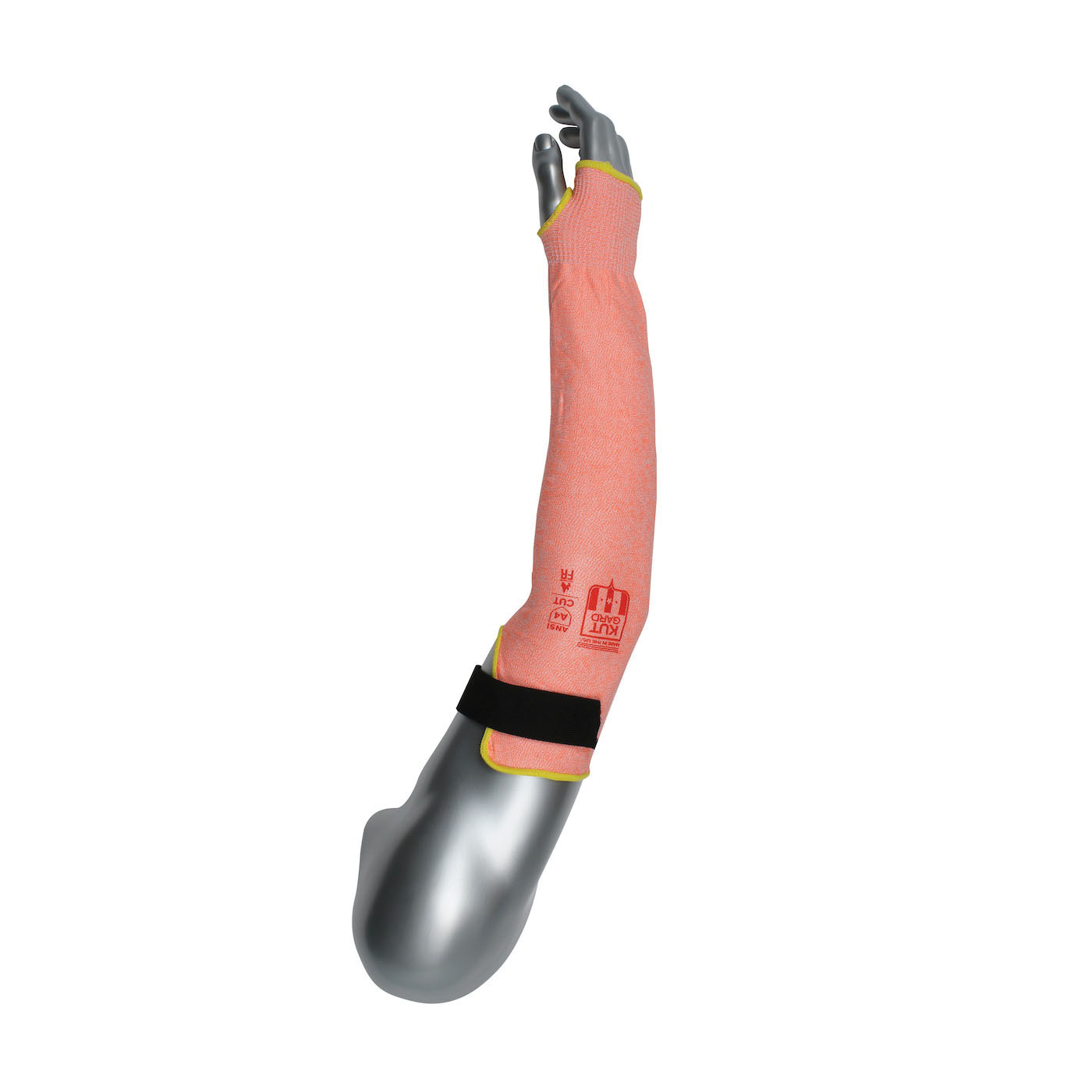 Kut Gard&reg; 15-21PRIBPS22-ET Sleeve With Smart-Fit&reg;, Elastic Thumb, 22 in L x 1-Ply THK, Anti-Microbial Fiber/Pritex&trade;, Black