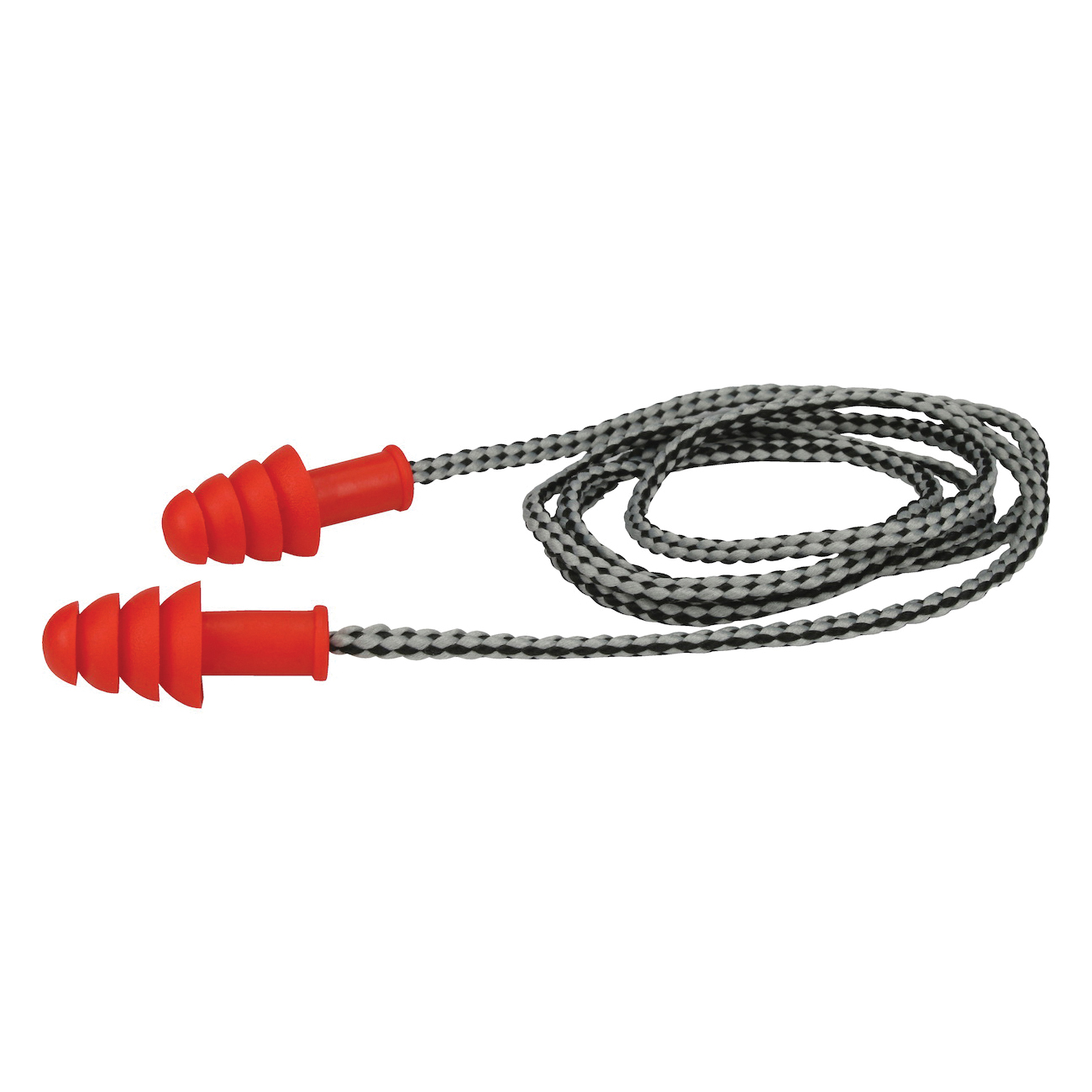 PIP&reg; 267-HPR410C Ear Plug, 27 dB Noise Reduction, Self-Sealing Flange Shape, ANSI S3.19-1974, Reusable, Corded Design