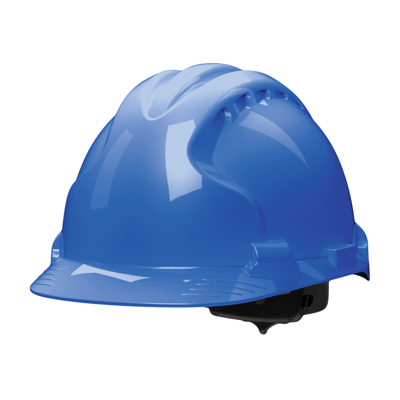 MSA V-Gard&reg; 475359 Front Brim Hard Hat, 6-1/2 Fits Mini Hat, 8 Fits Max Hat, Polyethylene, 4-Point Fas-Trac&reg; III Suspension, ANSI Electrical Class Rating: Class E, ANSI Impact Rating: Type I, Ratchet Adjustment