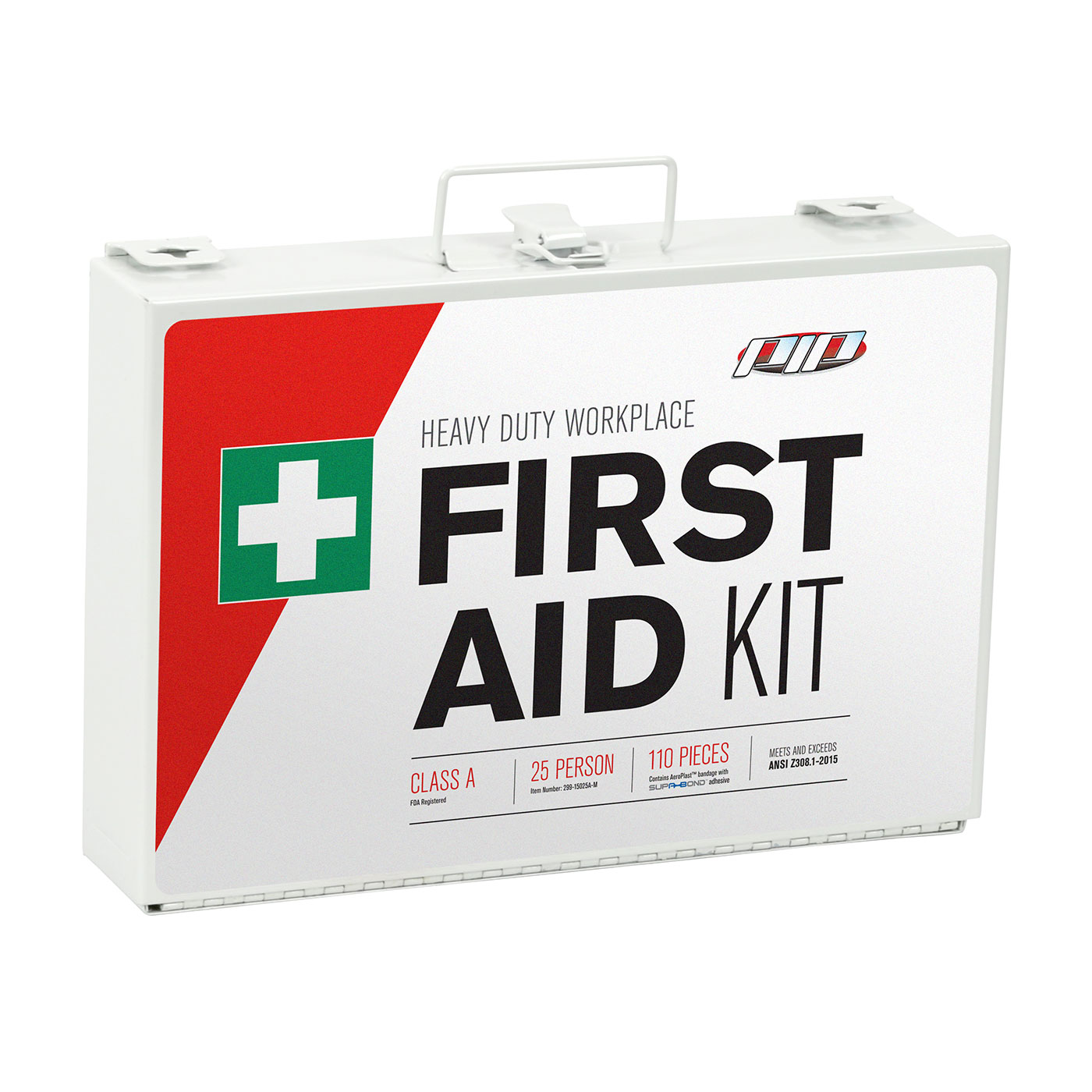 PIP&reg; 299-13285 Contractor First Aid Kit, Wall Mount, 69 Components, Plastic Case