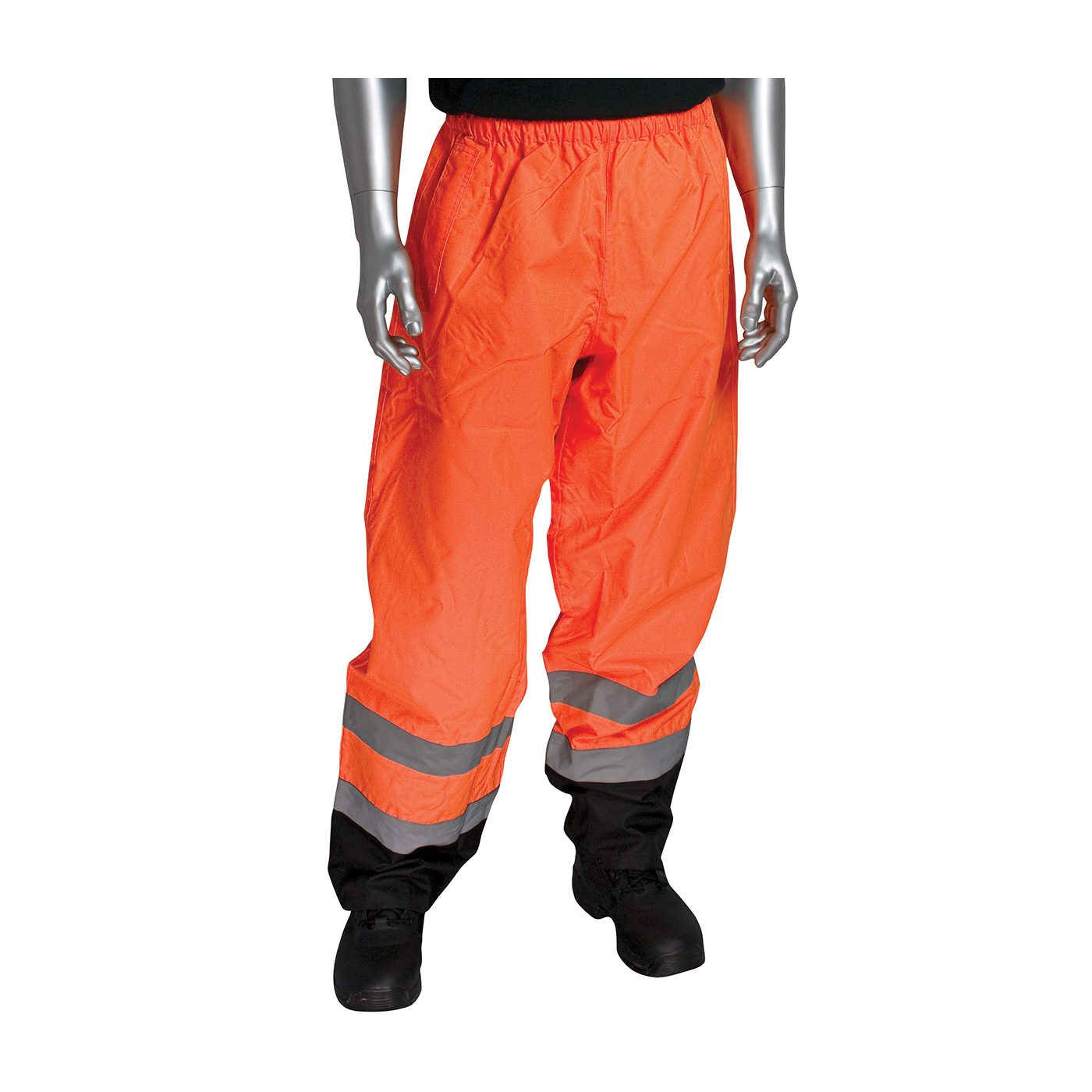 PIP&reg; 318-1757-YEL/L 318-1757 2-Tone Breathable Hi-Visibility Overpant, 31-1/2 in Waist, Hi-Viz Yellow with Black Trim, Polyester