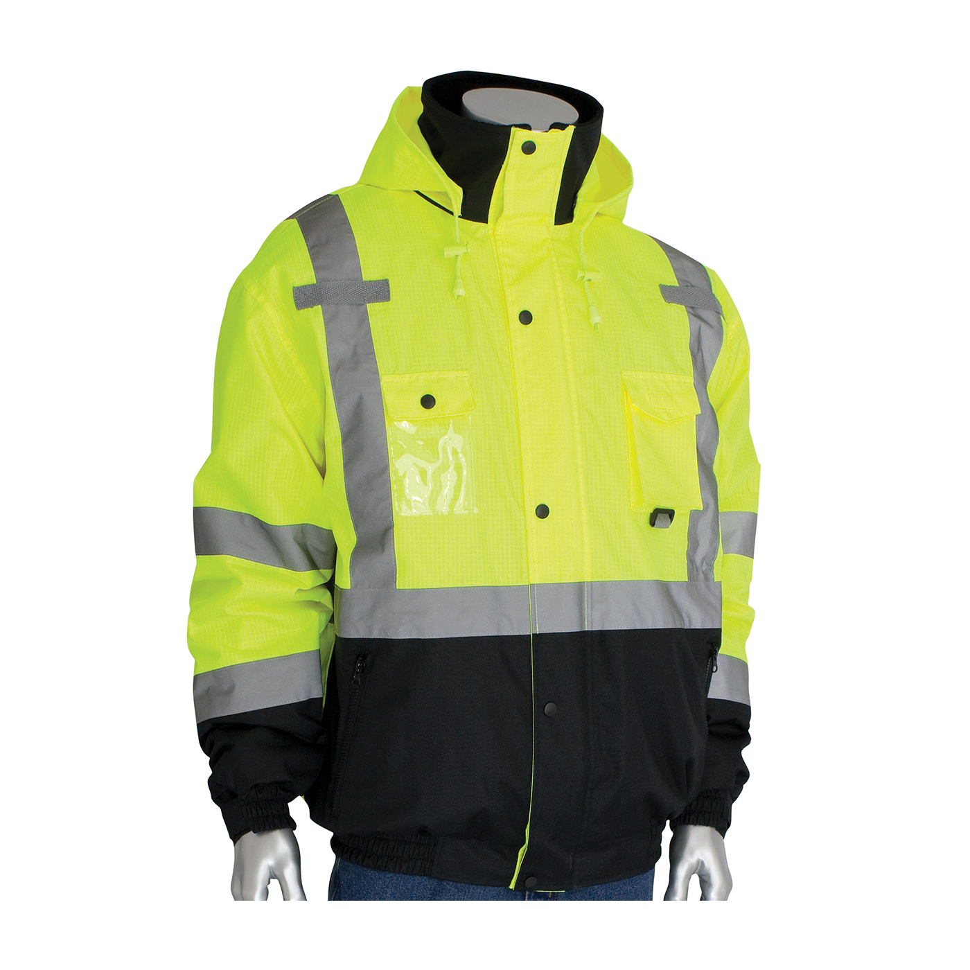 PIP ECONOMY BOMBER JACKET 3X-LARGE HI-VIS ORANGE 6-POCKET