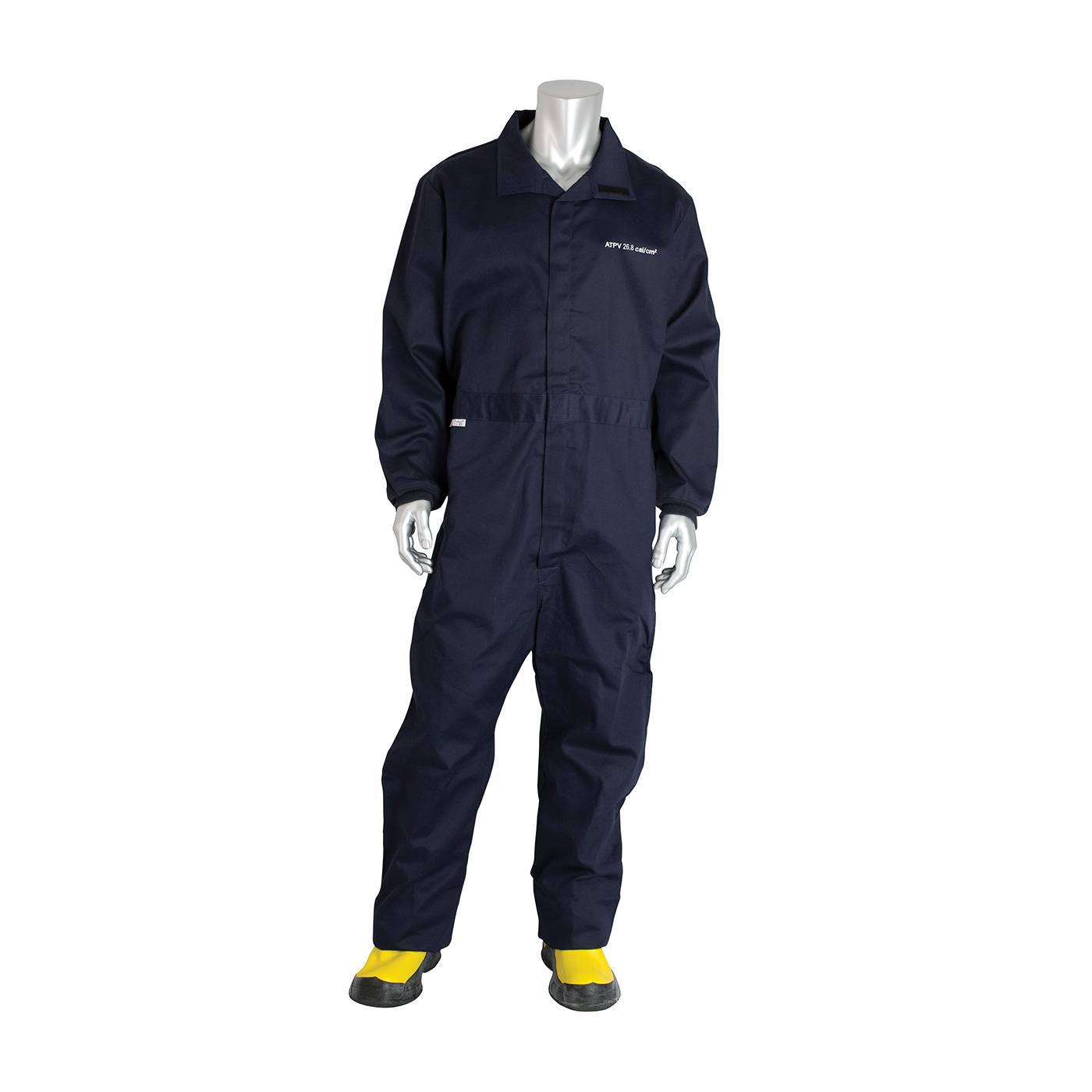 PIP&reg; 3100/2XL Disposable Flame Resistant Coverall, 2XL, Blue, Polyester/Wood Pulp, 29.1 in Chest, 30.3 in L Inseam